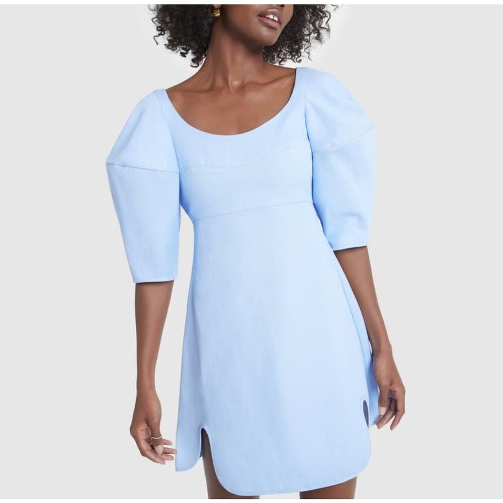 Ellery Blue Deliberate Distance Cone Mini Dress - size 8